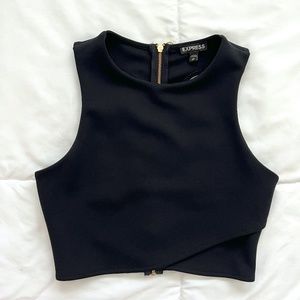 Express – Sexy Black Crop Top (XS)